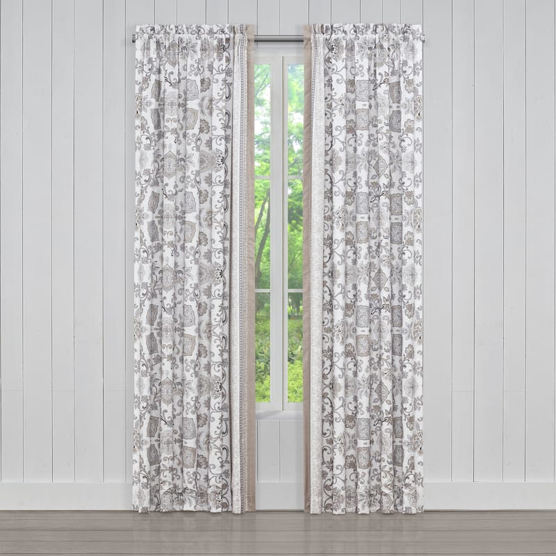 Royal Court Chelsea Grey 84" Window Panel Pair