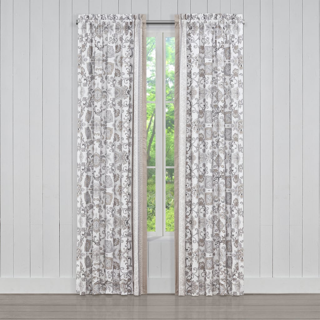 Royal Court Chelsea Grey 84" Window Panel Pair