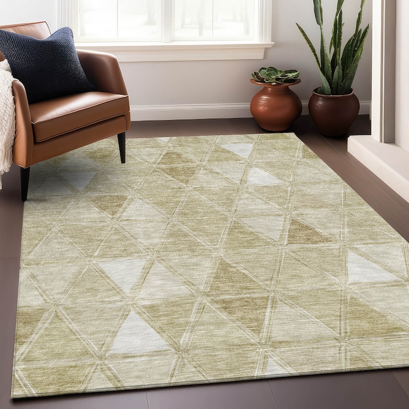 Premium Washable Super Soft Contemporary Mosaic Mayfield Rug
