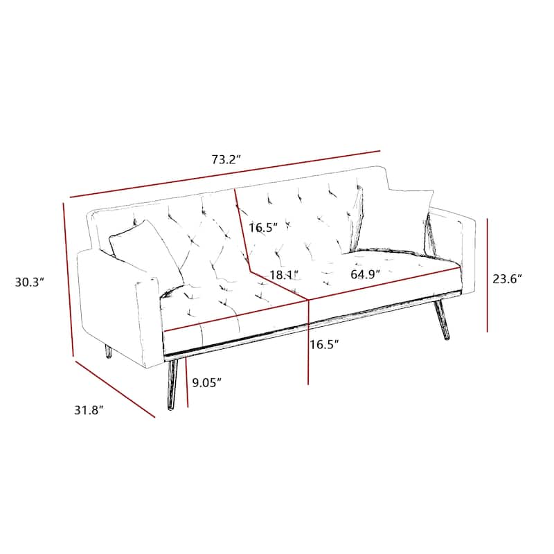Convertible Folding Futon Sofa Bed