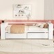 preview thumbnail 16 of 26, Daybed with Storage Shelves and 2 Drawers, Wood Sofa Bed Frame Storage Platform Bed for Kids Adults, No Box Spring Needed