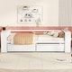 preview thumbnail 3 of 14, Twin Size Pine Wood Daybed Frame with Bookcase and Drawers