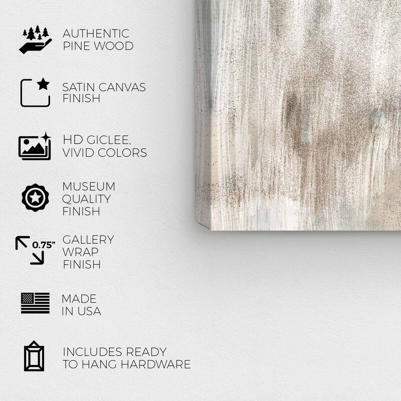Wynwood Studio Canvas Abstract Luna Llena White and Modern & Contemporary Wall Art Canvas Print