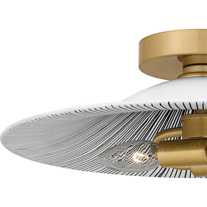 Indigo 2-Light Light Gold Flush Mount