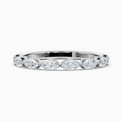 Auriya 14k Gold Marquise East-West Lab Grown Diamond Half Eternity Band 0.80 - 3.00 ct. tw. (F-G, VS)