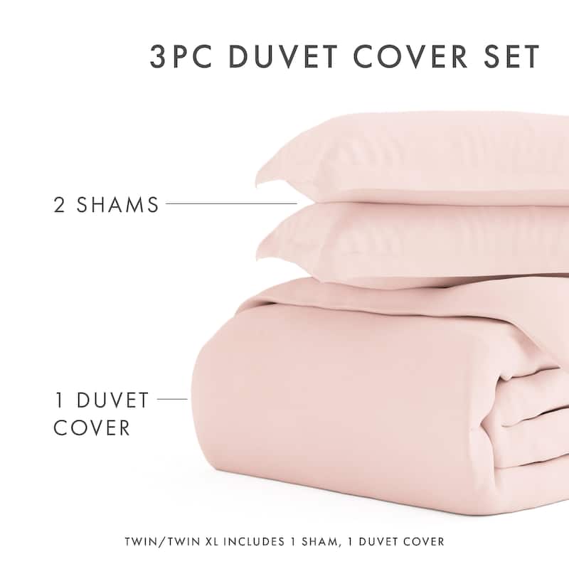 Soft Essentials Oversized 3-piece Microfiber Duvet Cover Set