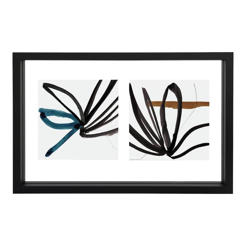 Photo Frame Floating Minimalism Double Black - Black