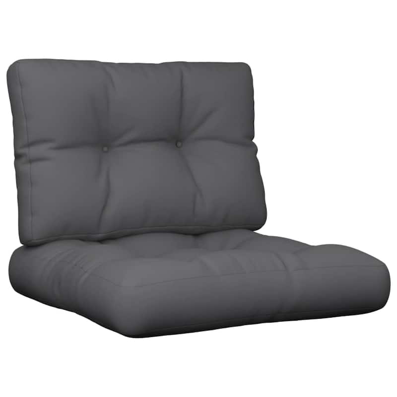 vidaXL Pallet Cushions 2 pcs Anthracite Fabric - 19.7" x 19.7" x 4.7"