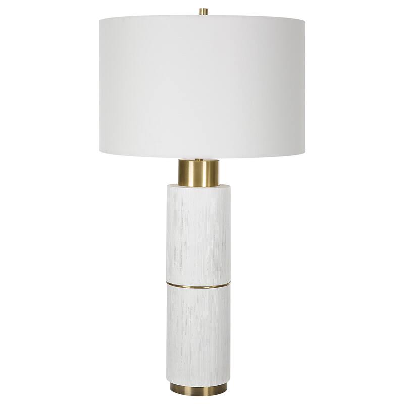 Uttermost Ruse Whitewashed Table Lamp - 16 W X 30 H X 16 D (in)