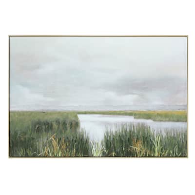 Tallow 40" H x 60" W Canvas Art, Green