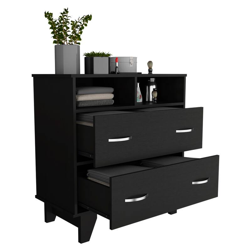 Portanova Two Drawer Dresser - Black