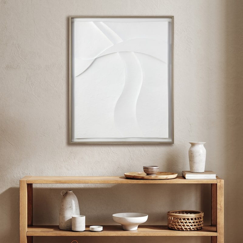 INK+IVY Paths Collide Framed Carved Resin Dimensional Wall Decor - 26.75"W x 32.75"H x 1.25"D