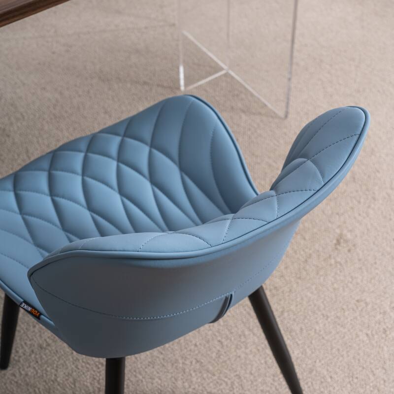 Upholstered Dining Chairs Set of 2, Faux Leather Kitchen Chairs