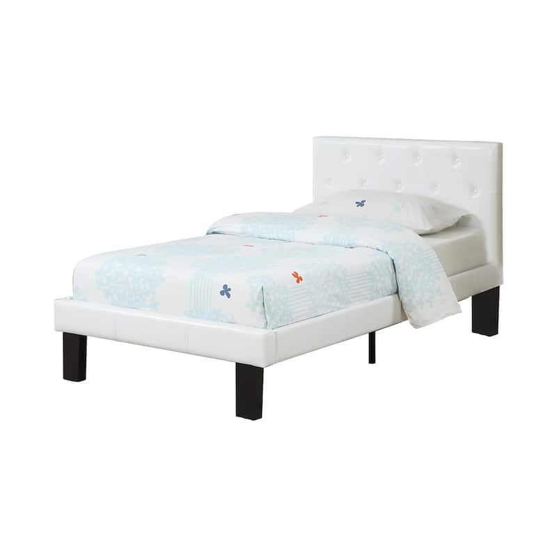 Faux Leather Upholstered Full Size Bed