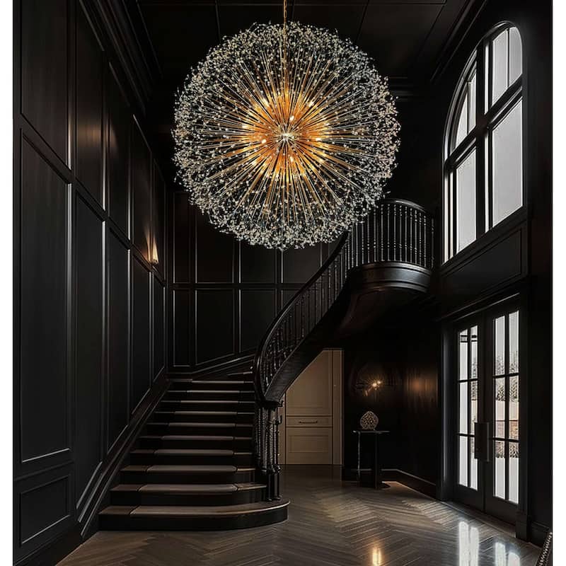 Crystal Chandelier 63" Firework Lighting Starburst Pendant light