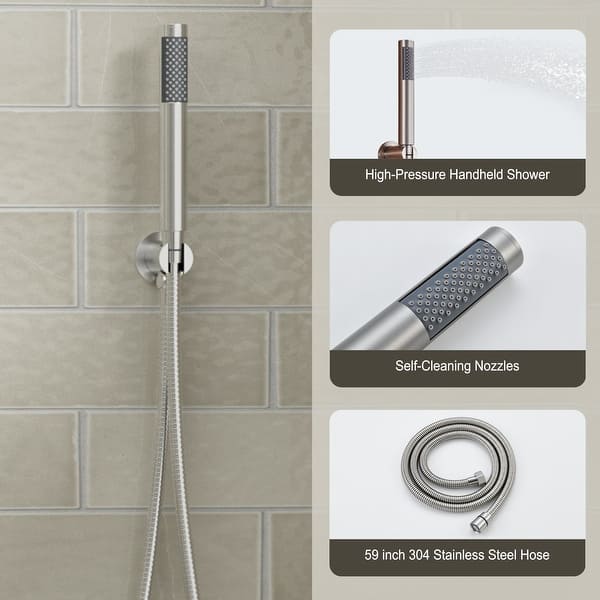 3-Spray Patterns 12 in. Ceiling Mount Rainfall Fixed Shower Head with Silicone Nozzle in Chrome