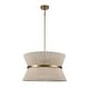 preview thumbnail 12 of 32, 8-Light Modern Boho Large Drum Chandelier 24 inch Fabric Hourglass Hand-woven Chandelier in Gold/ Black for Dining/ Living Room