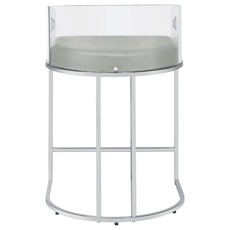 Thermosolis Clear Acrylic Chair Chrome (Set of 2)