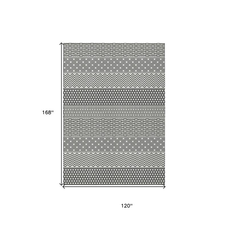 HomeRoots Chevron Modern Rectangle Outdoor Rug