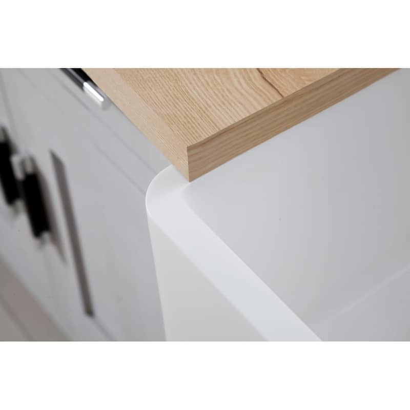 Kingston Brass Arcticstone 36" Farmhouse Single Basin Stone Composite