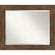 preview thumbnail 1 of 25, Beveled Wood Wall Mirror - Alexandria Rustic Brown Frame