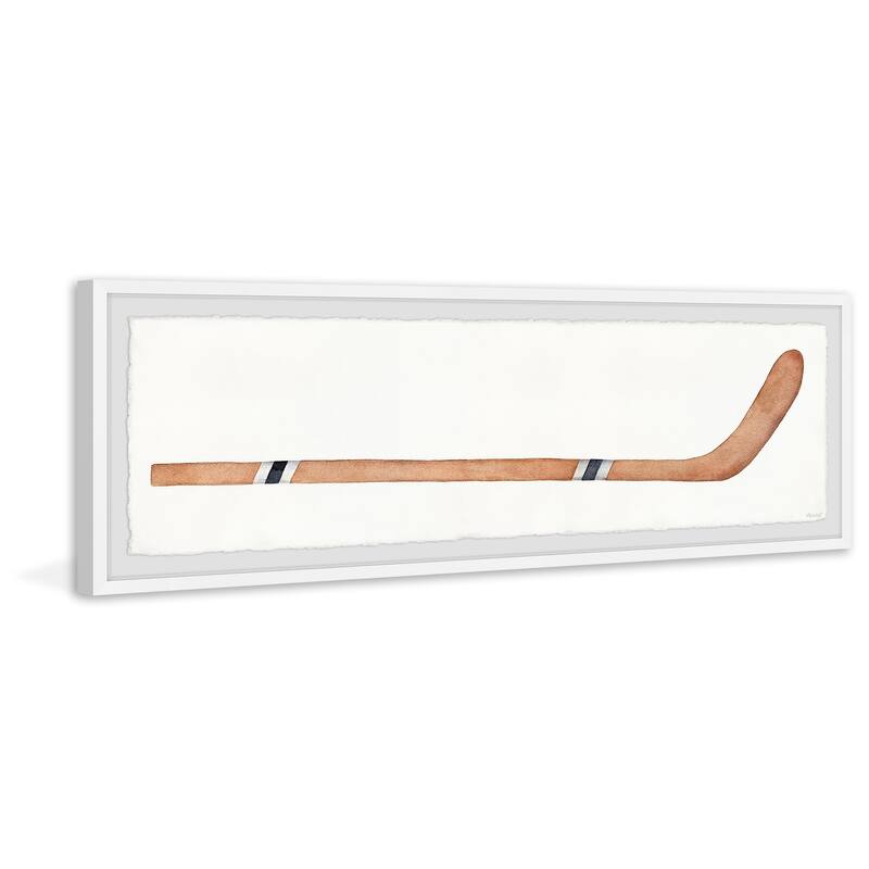 'Brown Hockey Stick' Framed Painting Print