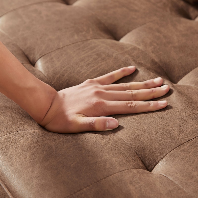 VANOMi 68.9'' Faux Leather Vintage Loveseat