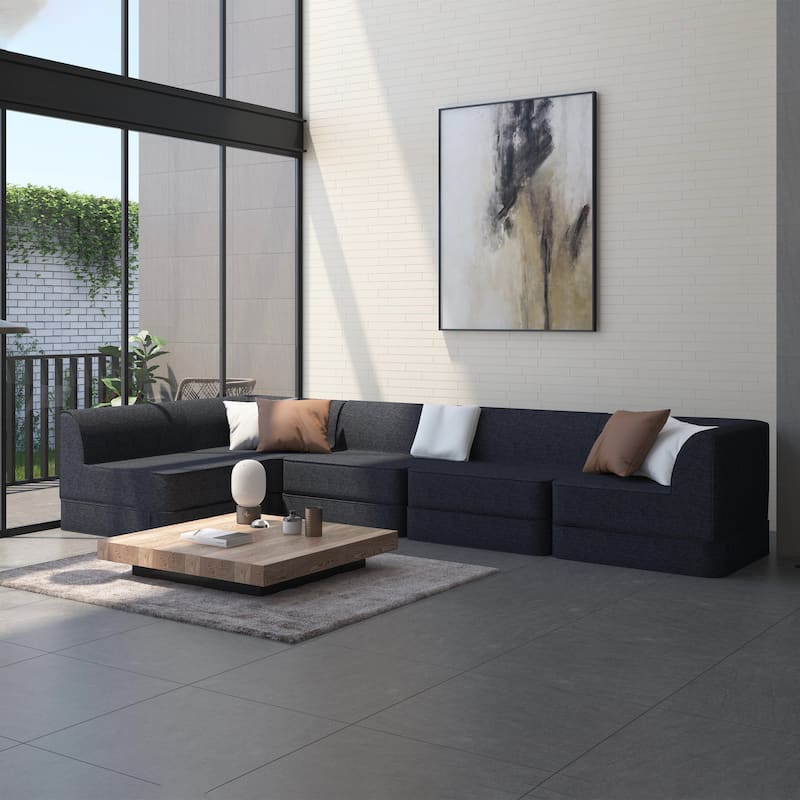 WOWMAX Modular Sectional Sofa, Foam Floor Sofa Combination Component