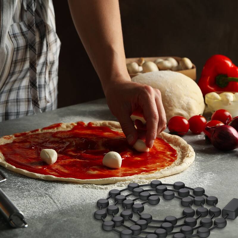 46 Inch L Multi-Purpose Silicone Pie Weights Chain and Trivet