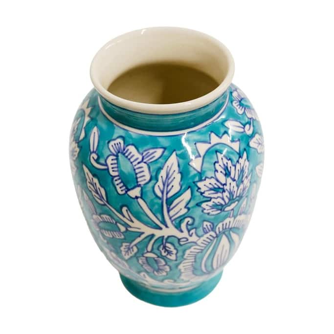 Home&Manor Classic Ceramic Vase Teal