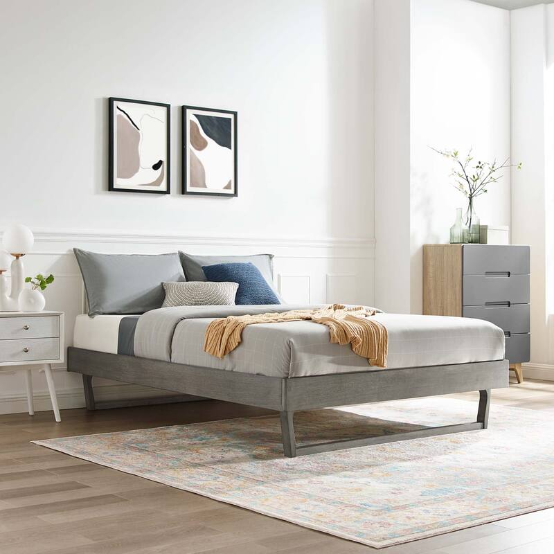 Billie Wood Platform Bed Frame main image 1