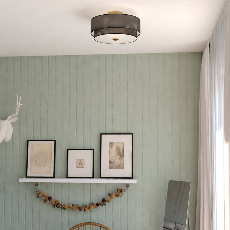 Vaxcel Lighting C0308 4 Light 21" Wide Flush Mount Drum Ceiling