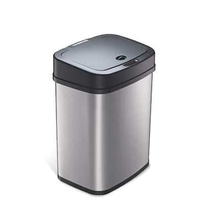 NINESTARS 3.2 Gallon Rectangular Motion Sensor Trash Can