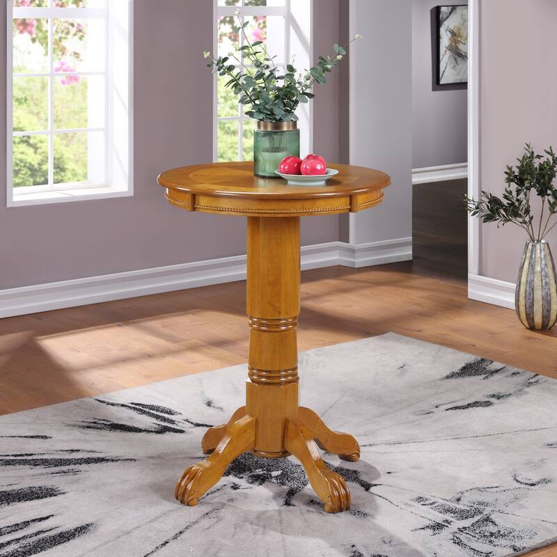 Florence 30-inch Round Wood Pub Table