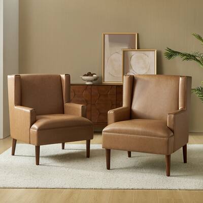 Kristoffer Contemporary Upholstered Armchair with Solid Wood Legs Set Of 2 by HULALA HOME