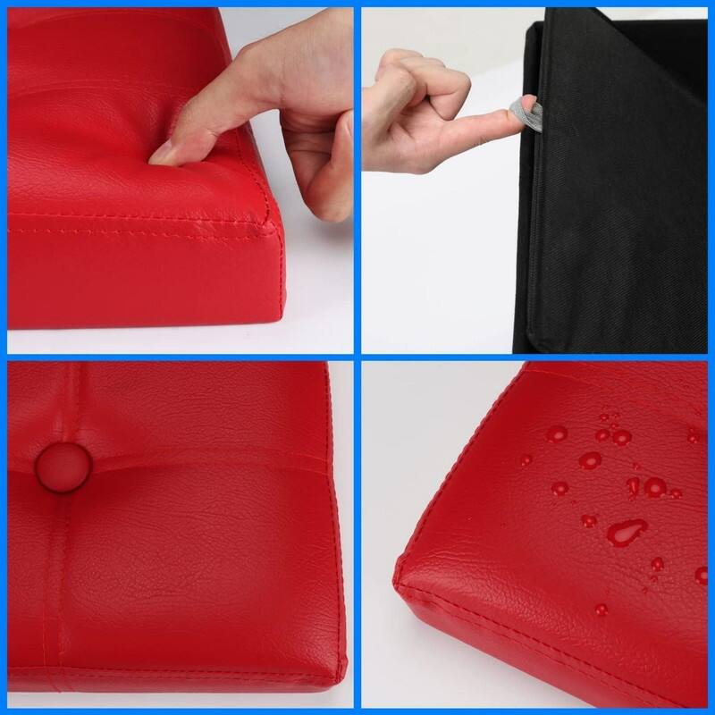 Small Leather Storage Ottoman