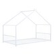 preview thumbnail 44 of 58, Metal House Bed with Roof, Fence and Back for Kids, Boys and Girls, Bedroom
