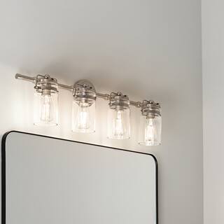 Kichler Lighting Brinley Collection 4-light Brushed Nickel Bath/Vanity Light