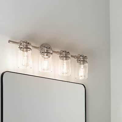 Kichler Lighting Brinley Collection 4-light Brushed Nickel Bath/Vanity Light