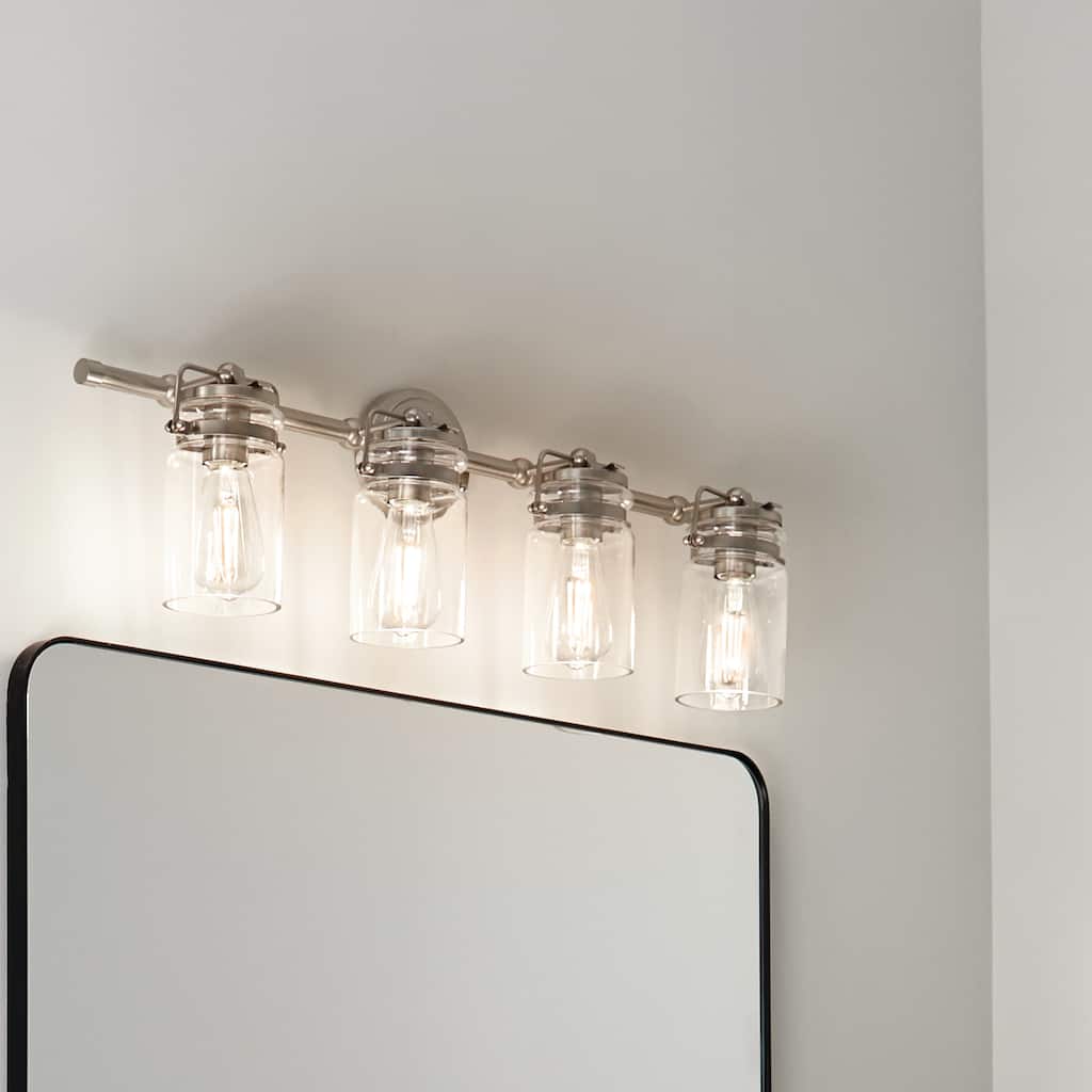 Kichler Lighting Brinley Collection 4-light Brushed Nickel Bath/Vanity Light