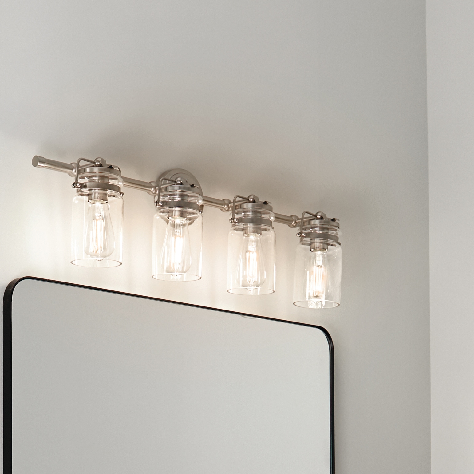Kichler Lighting Brinley Collection 4-light Brushed Nickel Bath/Vanity Light