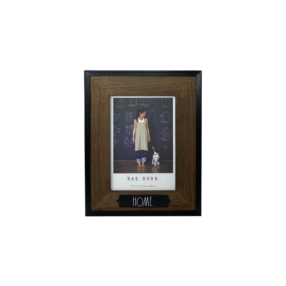 Rae Dunn Rustic Wood Picture Frame - "HOME"
