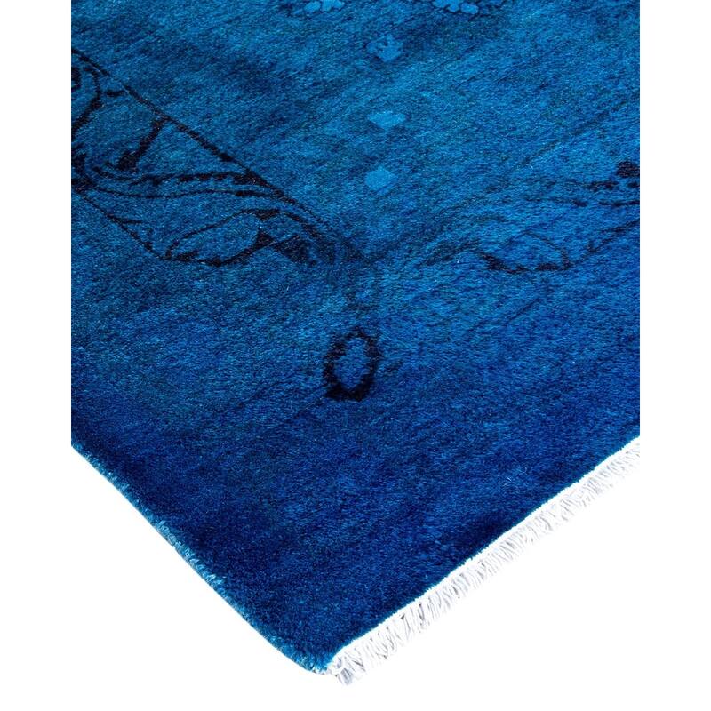 Fine Vibrance, One-of-a-Kind Hand-Knotted Area Rug - Blue, 10' 1" x 13' 10" - 10' 1" x 13' 10"