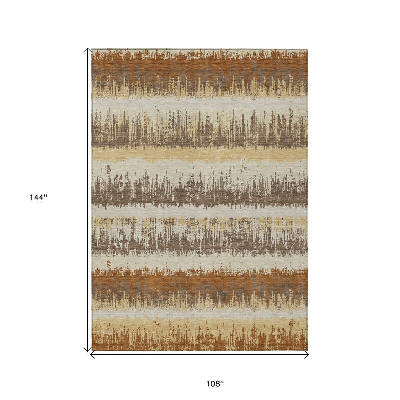HomeRoots Striped Transitional Rectangle Outdoor Rug