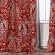 preview thumbnail 4 of 18, DriftAway Christopher Peacock Floral Pattern Blackout Window Curtain Grommet 2 Layers