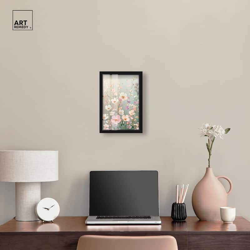Tiny Blooms I Shadowbox by Art Remedy