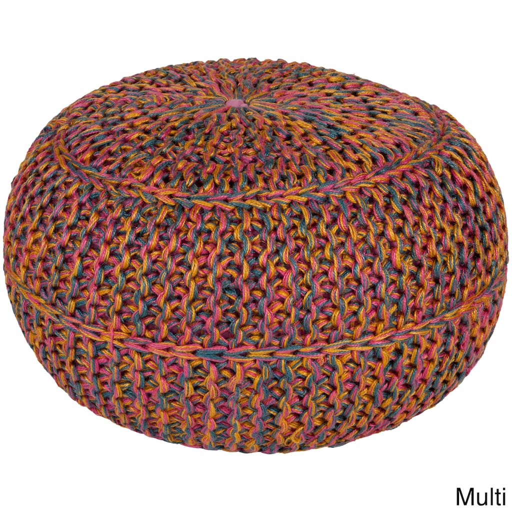 Livabliss Woven Berg Round 20-inch Jute Pouf