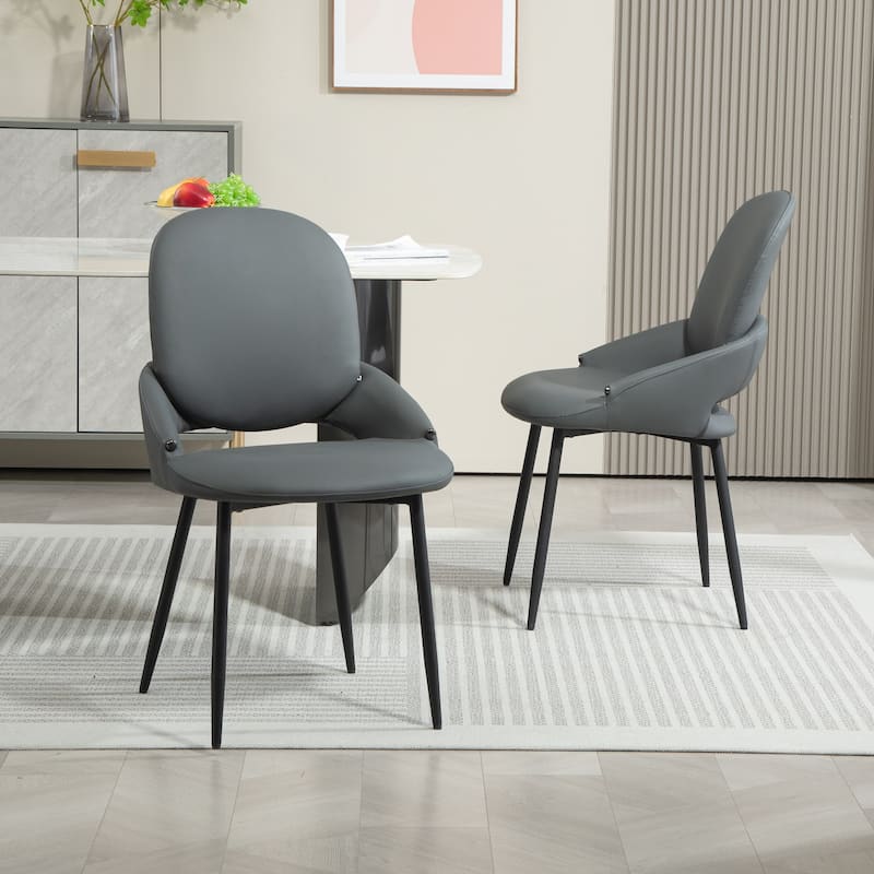 XINMICS Faux Leather Upholstered Dining Chairs Set of 2/4/6