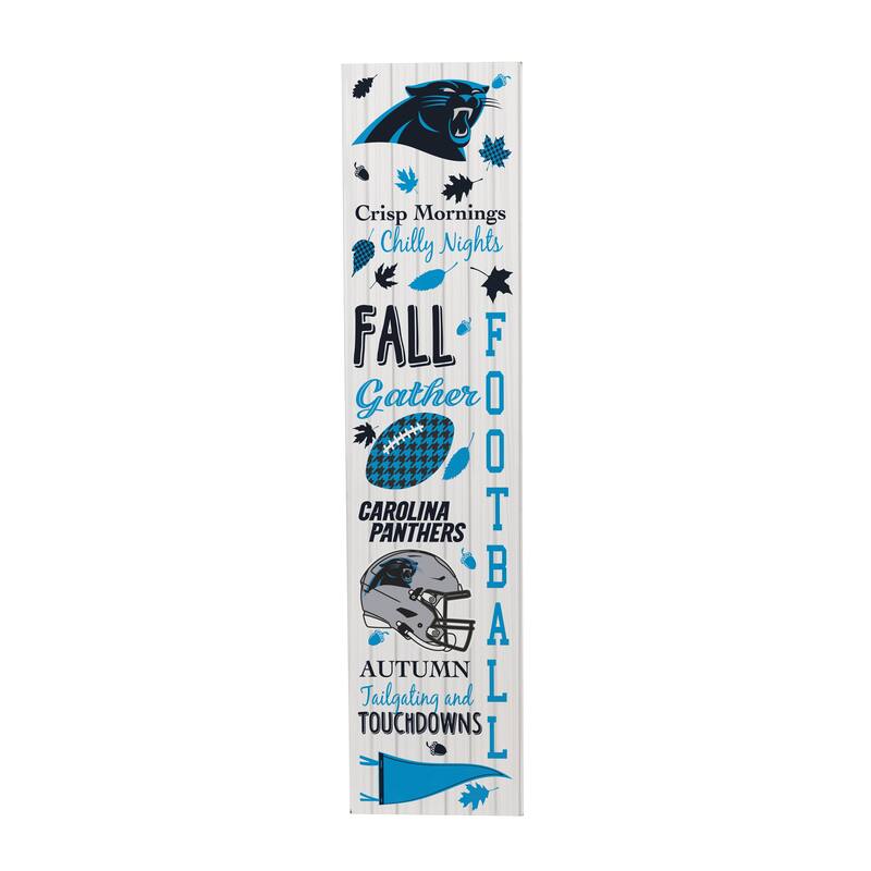 47" Double Sided Seasonal Porch Leaner, Carolina Panthers - 47" x 11.25"