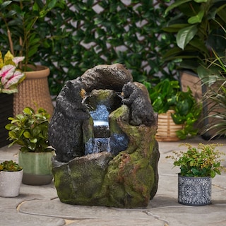 Brookdale Outdoor Tier Bear Fountain 2 by Christopher Knight Home